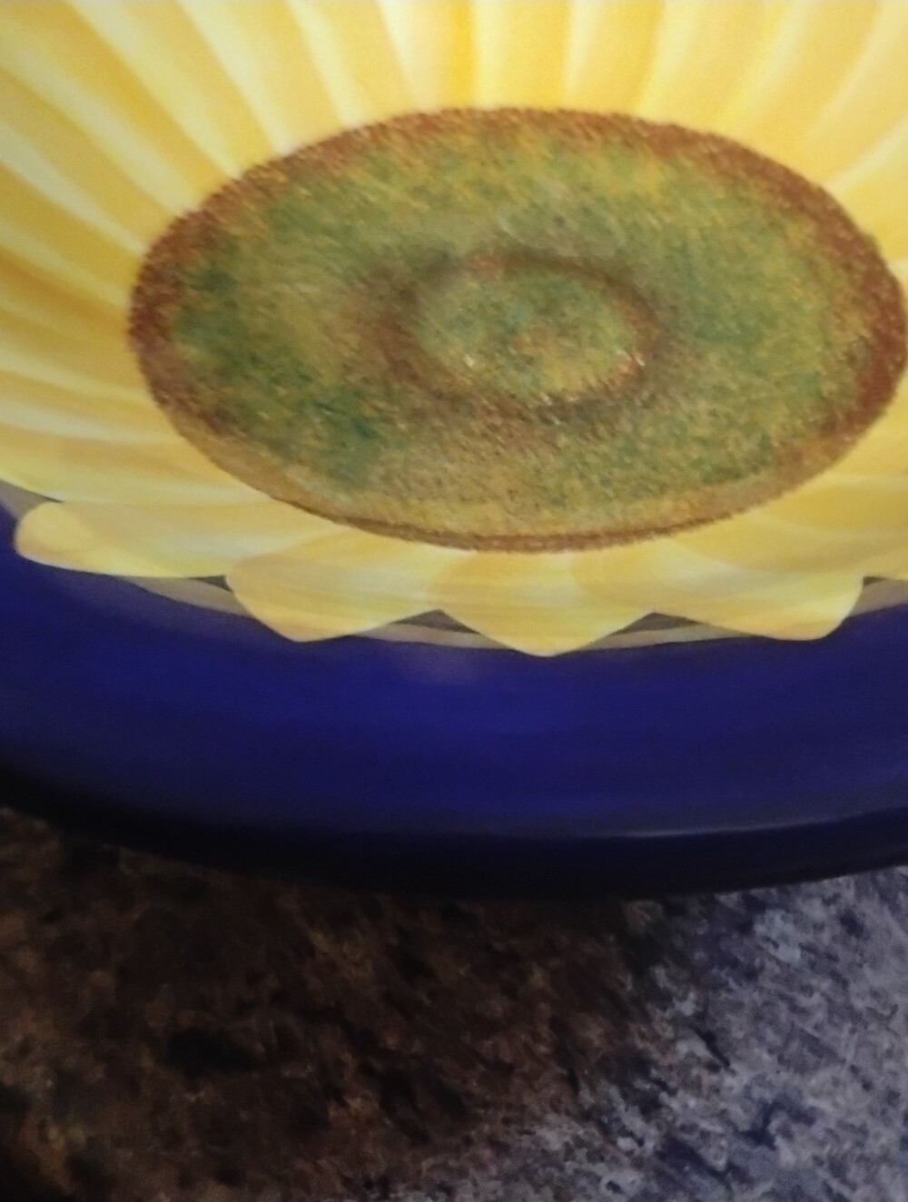 Vintage "Pure Art" 16-Inch Sunflower Serving Platter Bowl by Carol Endres - Picture 4 of 8